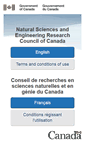 Mobile Screenshot of nserc-crsng.gc.ca