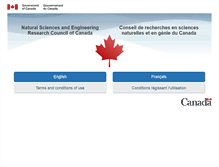 Tablet Screenshot of nserc-crsng.gc.ca